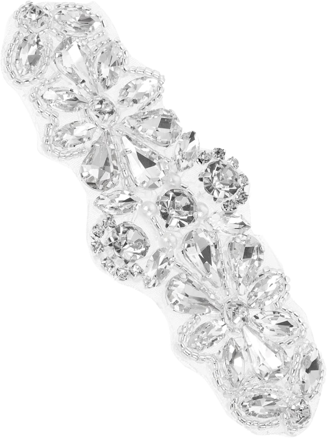OSALADI Rhinestone Pearl Applique Patches for Bridal Belts DIY Wedding Dress Accessories Shiny Decorative Embellishments for Elegant Gowns and Special Occasions