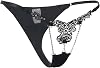 ohmydear Floral G String Thongs for Women Sexy Rhinestones Micro Thong Underwear Plus Size Panties Low Rise Sexy Tanga Knickers Uk 8-18