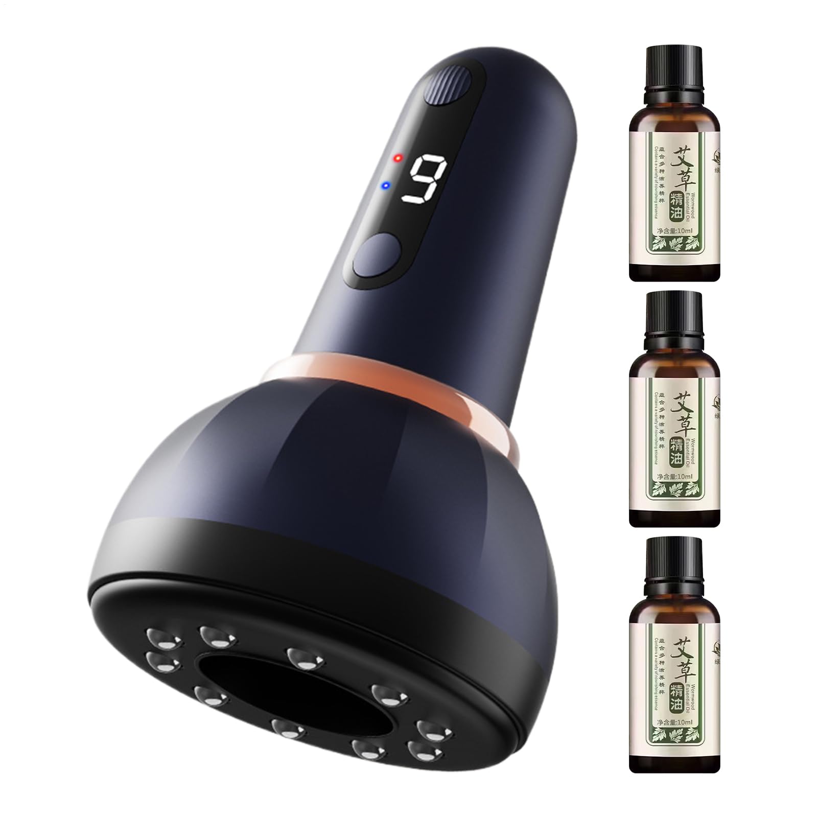 Electric Cupping - Electric Vacuum Cupping Massager - 9 Modes Massage Device Scraping Tool for Shoulder, Neck, Back, Abdomen, Buttocks, Thighs