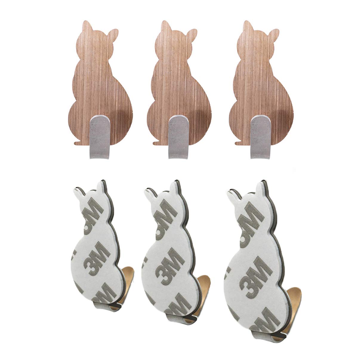 Genérico Toallero Ganchos para Toallas autoadhesivos Ganchos para Albornoz Ganchos Decorativos Ganchos de Pared creativos para Gatos Acero Inoxidable Soporte para Toallas de baño Cocina Ganch