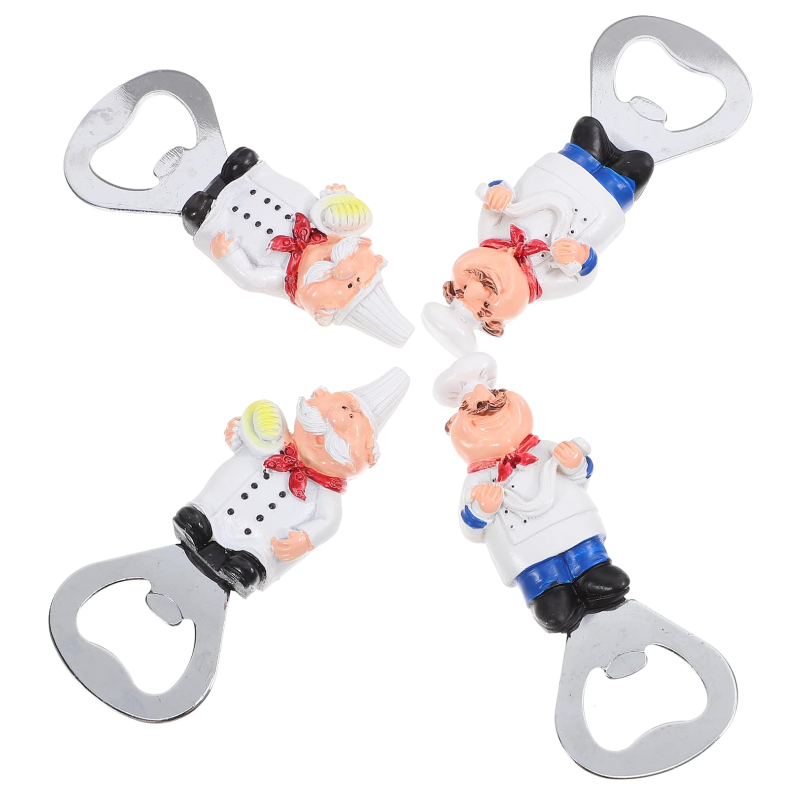 Ouvre-bouteille magnétique décoratif chef rigolo décapsuleur frigo aimanté