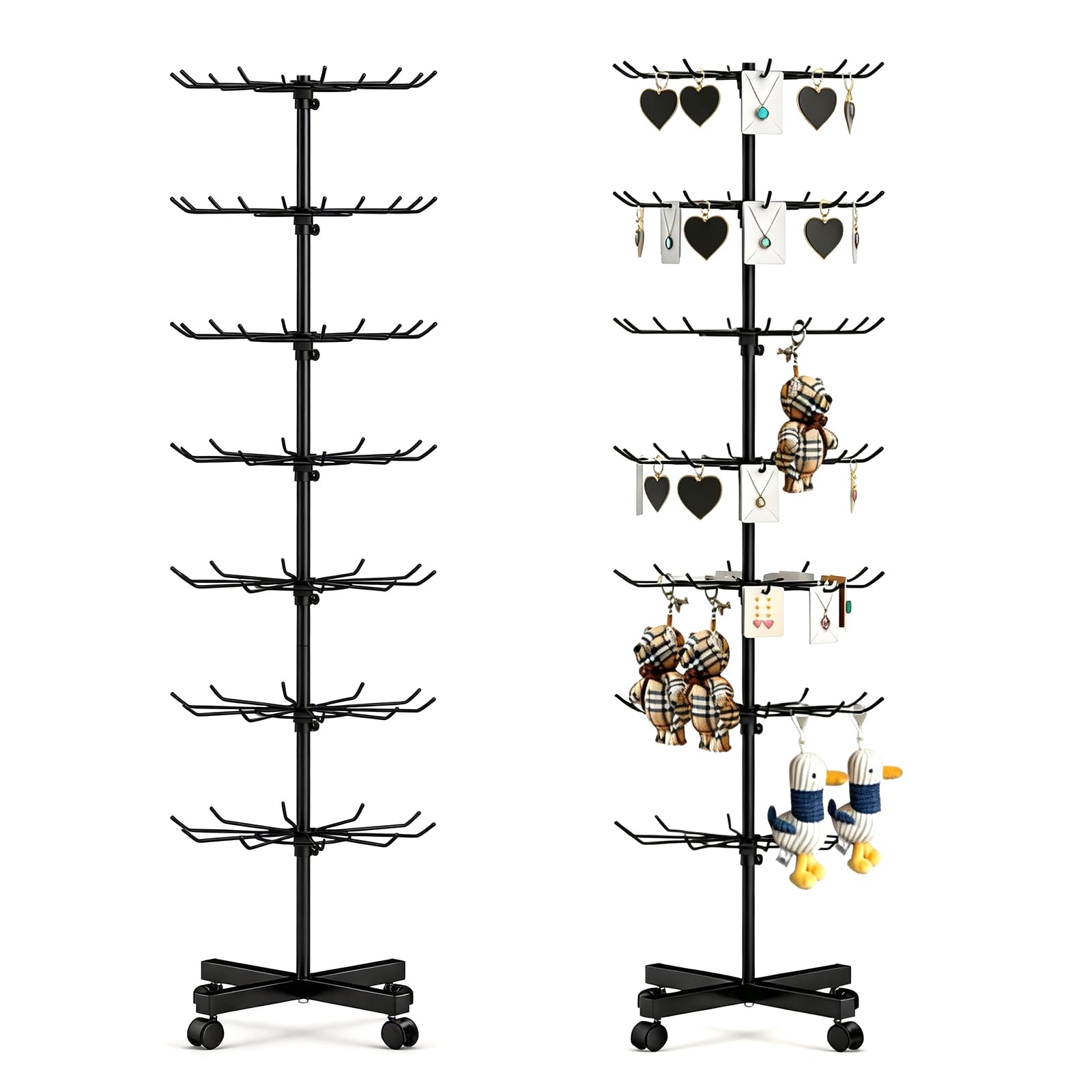 Photo 1 of Homelio 7-Tier Rotating Display Rack with Wheels