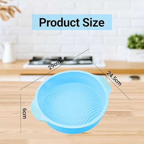 Miniatura 2 de Moldes redondos para tartas, moldes de silicona para tartas de liberación rápida de 9 pulgadas, moldes para hornear, molde para tartas, bandeja para