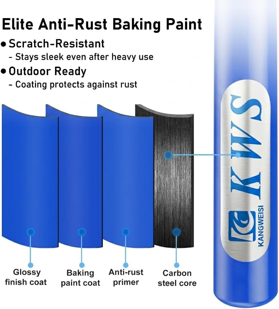28"/30" Weighted Baseball Bat Swing Trainer - Carbon Steel Overload Training Bat for Bat Speed and Power - Practice Bat for Youth and Teen Baseball and Softball - Anti-Slip Grip - Black/Blue