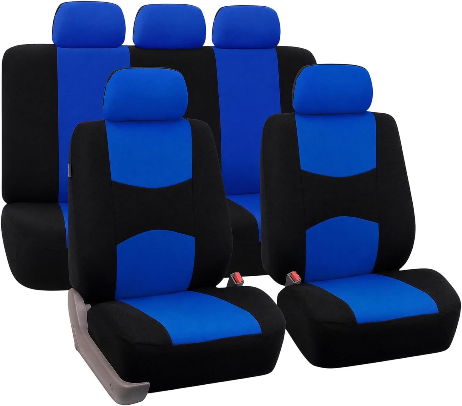 Car Seat Covers 5 Seater Complete Set Blue A Dirt and Wear Seat Covers Car with Headrests, Protection for Vehicle Interior All Seasons from Dirt, Easy Installation