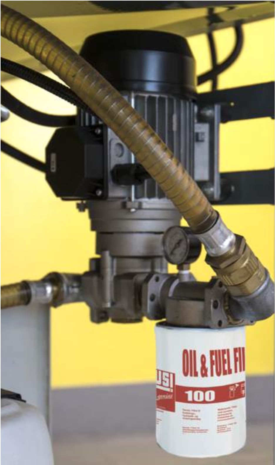 PIUSI Pompa Elettrica per Olio e liquidi ad Alta Viscosità, Portata 9 l/min, Pressione 12 bar, Alimentazione 230V/50/60Hz, Connessioni 1" BSP, Valvola Bypass regolabile | Viscomat Gear F0030403D