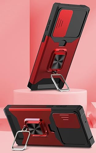 Miniatura 8 de Jusy Funda tipo cartera para Samsung Galaxy S22 Ultra y 2 protectores de pantalla, con funda deslizante para cámara, ranura para tarjetas y anillo