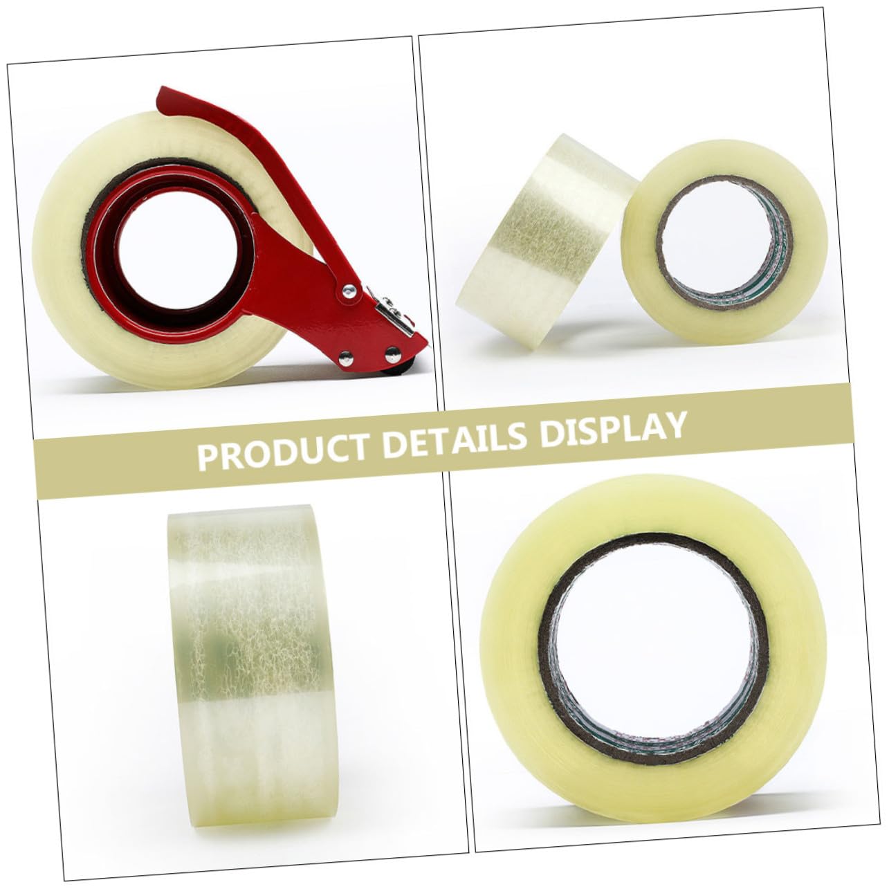 6 rouleaux Ruban Adhésif Transparent Lot de Bande Adhésive Forte et Silencieuse pour Emballage Colis et Scellage Carton