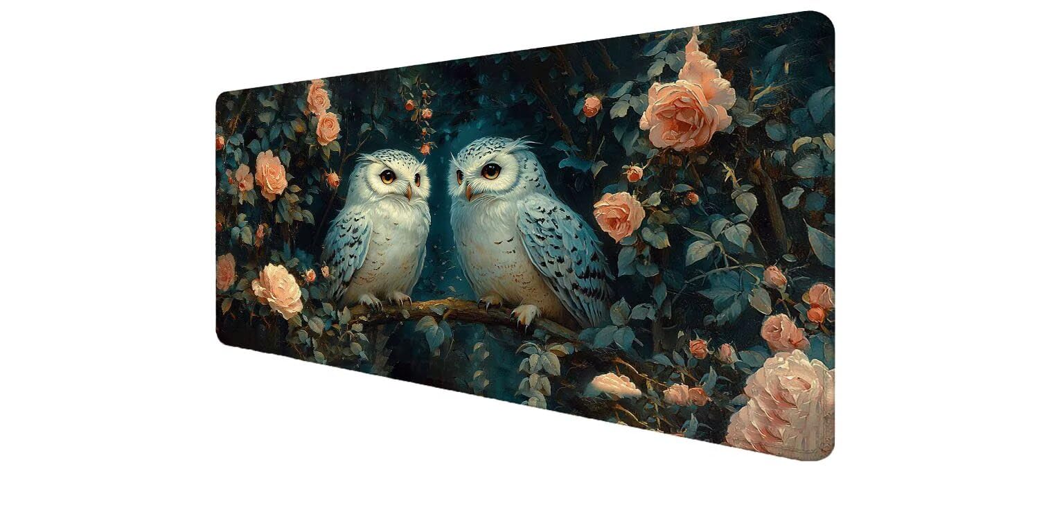 Tapis de souris fleur grand format pour décoration bureau et ordinateur - 8