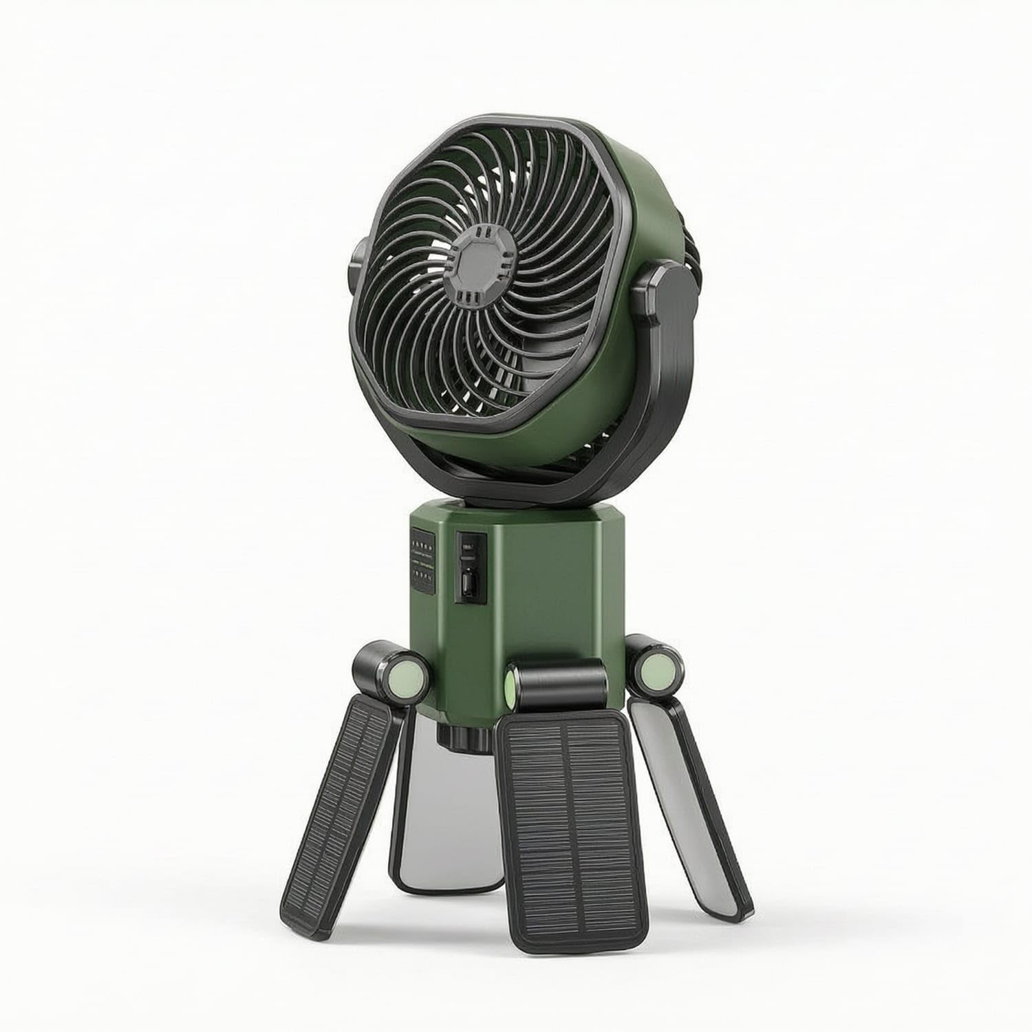 ojiva Portable Hanging Fan with Light Rechargeable Fan with Lantern Cordless Ventilator Compact for Campers, Hikers, Tents, Emergencies, Patios, Green-picture-29