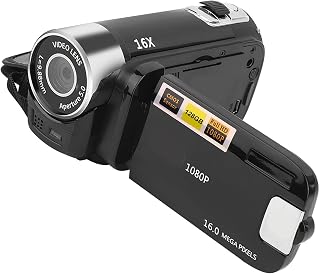 Vintage Camcorder Video Camera, 6X Digital Zoom 2.7 Inch Colourful Display Screen Handycam, High Definition Camera Image Video Camcorder US Plug 110 to 240V
