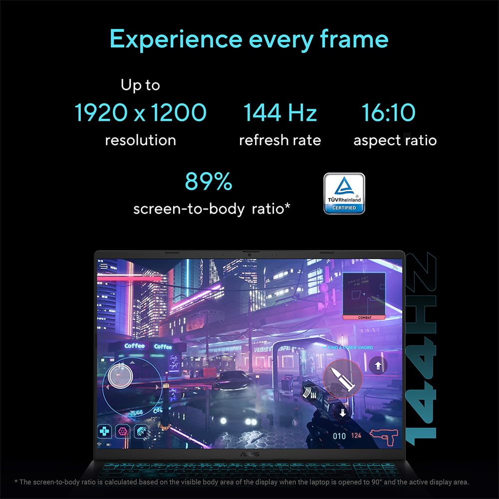 ASUS V16 V3607VP Gaming Laptop | 16.0" WUXGA 144Hz Screen | Intel Core 7 240H | NVIDIA GeForce RTX 5070 | 32GB RAM | 1TB PCIe SSD | Backlit Keyboard | Windows 11 | 3 Month Xbox Game Pass — view 6