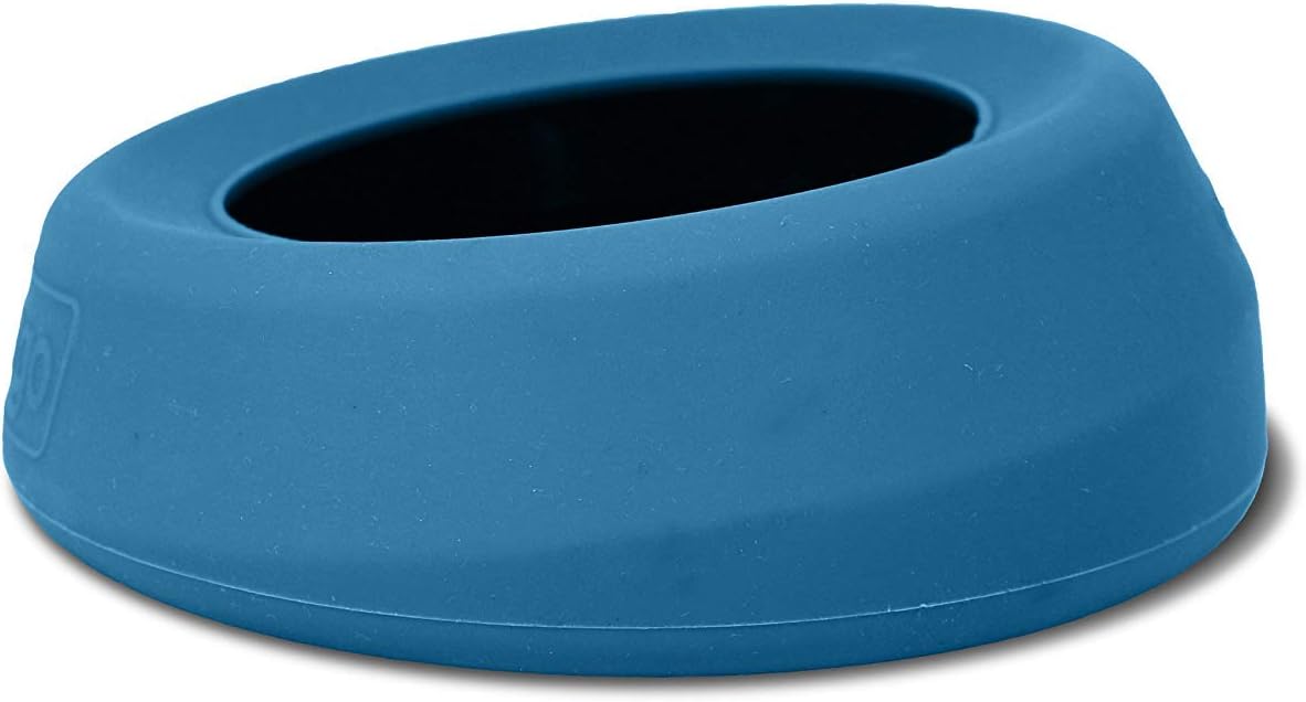 Kurgo Splash Free Wander Water Bowl, No Spill Dog Travel Bowl, Portable No Mess Bowl for Dogs, Splash Less Car Bowl for Pets, Car Accessories, 24 Ounces (Coastal Blue)
