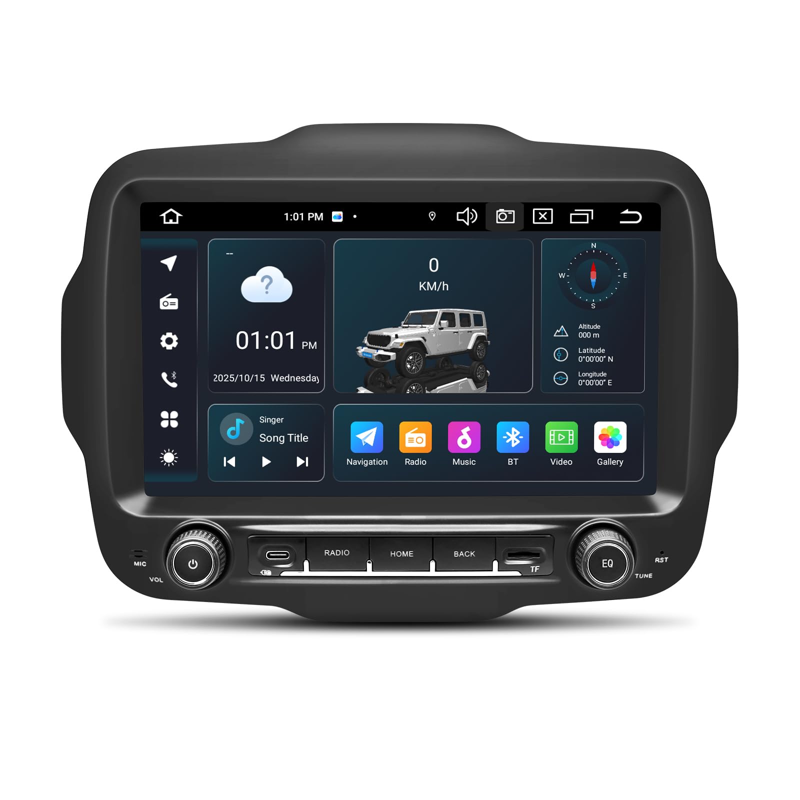 Car Radio Stereo for Jeep Renegade 2015 2016 2017 2018 2019 2020, Android 14 GPS Navigation 9" HD IPS QLED 720 * 1280P Screen Built-in Autoplay Carplay 4G LTE Bluetooth5.0 DSP SWC 8-core 4+64GB-image-23