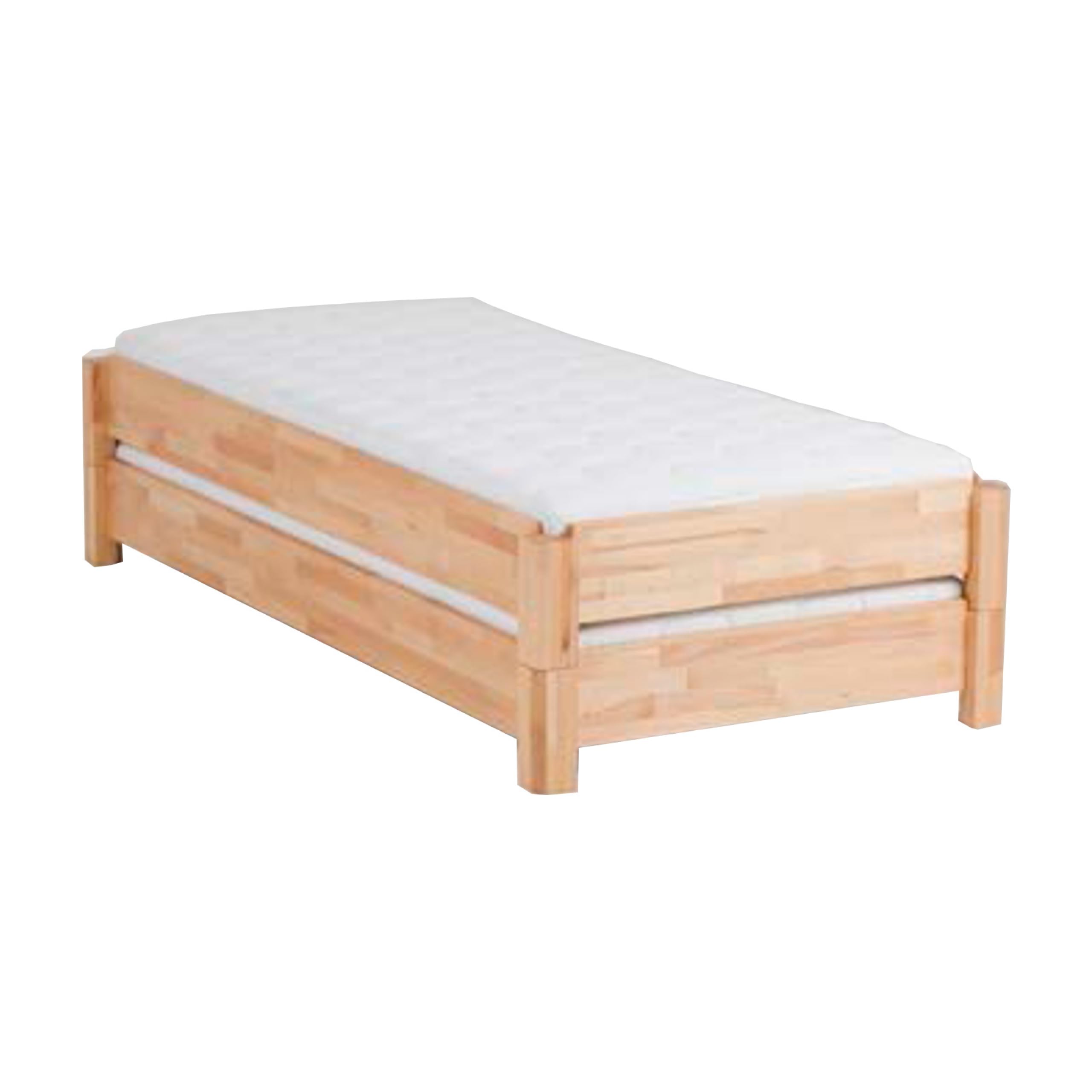 DICO 2er Stapelbett Massivholz mit Rollrost Größe 90x200 cm 01 Kernbuche geölt