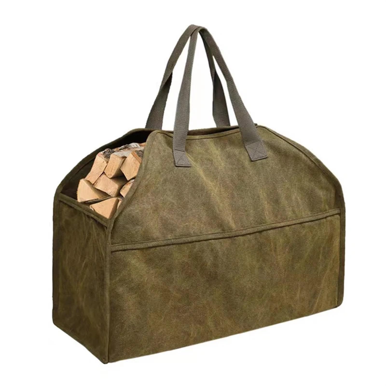 Holzscheit-Aufbewahrungshalter, Träger, Segeltuch, Brennholztasche, Brennholzkorb, tragbarer Outdoor-Organizer