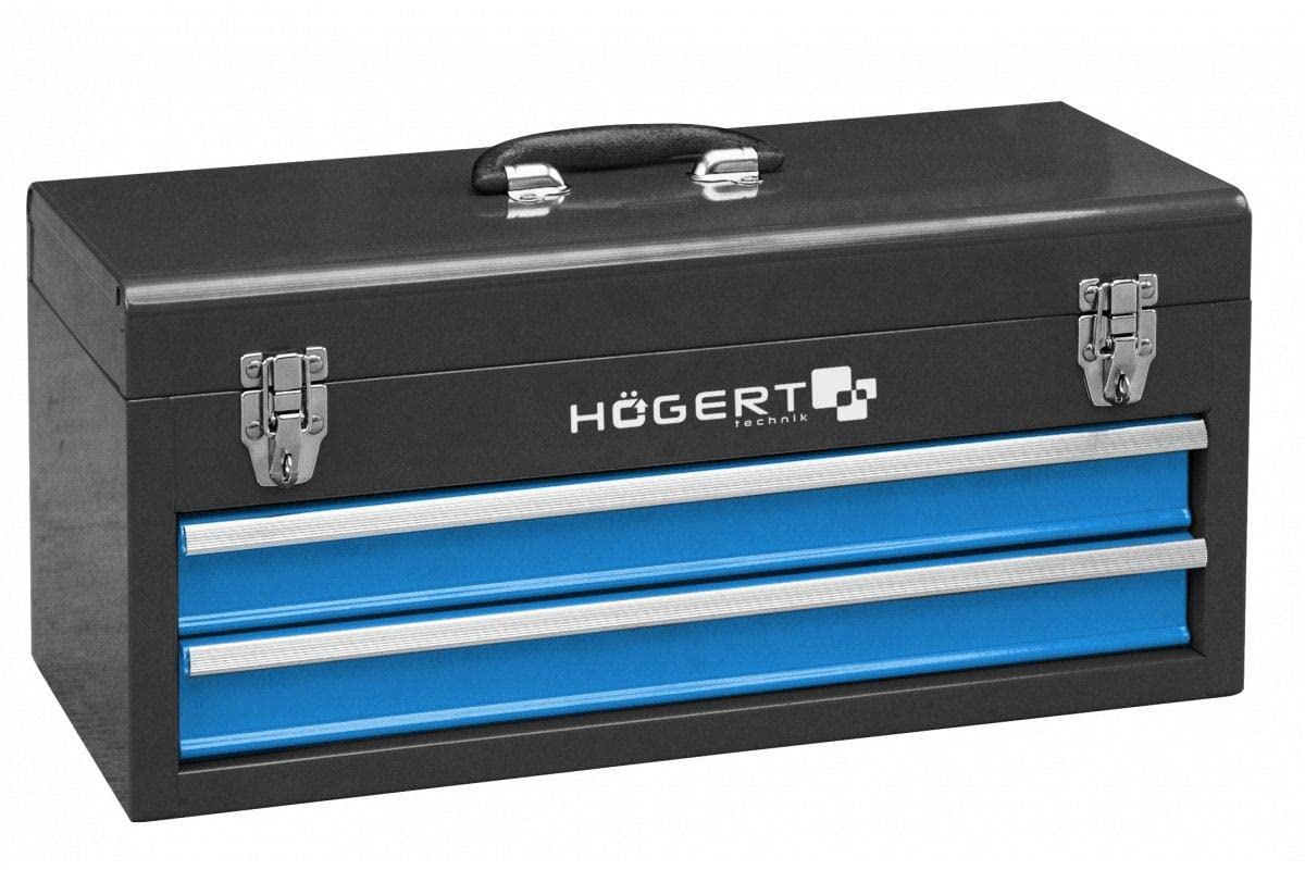 Hogert Technik HT7G074 Tool Box with Handle Black
