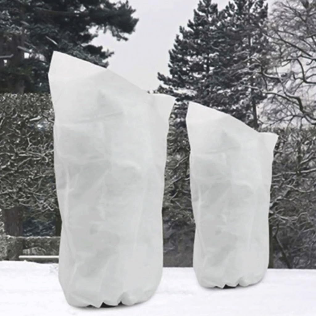 Netzbeutel, Luftpolsterfolie, Obstschutzbeutel, Warme Abdeckung Baum Strauch Pflanze Schutz Tasche Frost Schutz Hof, for Garten Winter Kordelzug Pflanze(80x120cm)