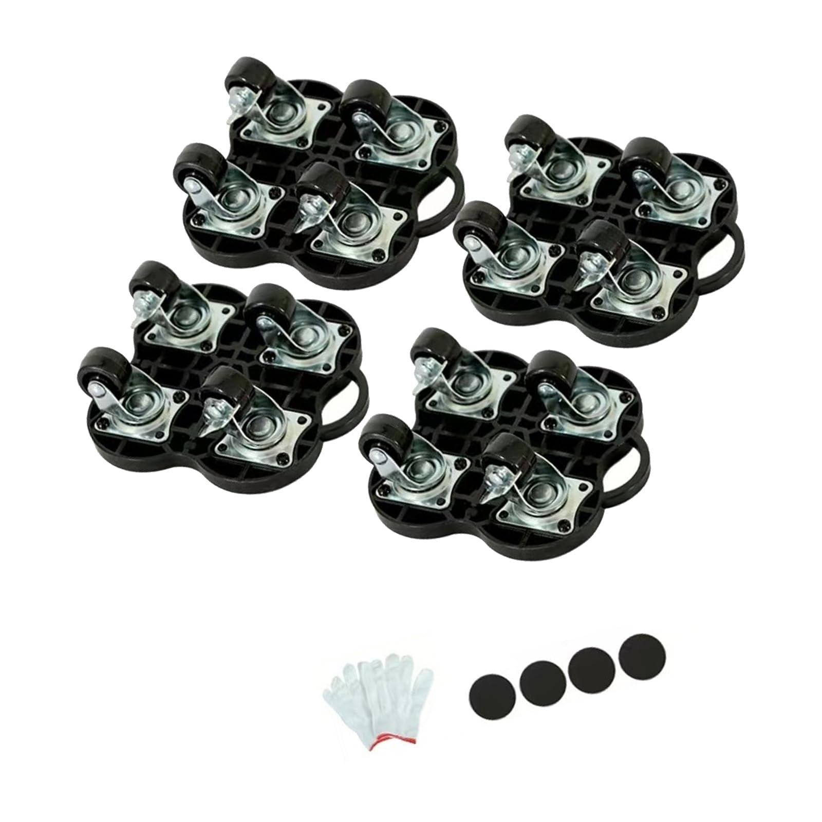Wglm(ワグルム) 4 Pcs Black Furniture Moving Roller Set Heavy Duty Furniture Lifter Labor Saving Appliance Moving Slider Easy Safe Large Ergonomic Heavy Object Moving Device