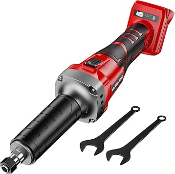 1100W Brushless Braking Die Grinder Compatible with Milwaukee 18V Battery, 3 Level Variable Speed Up to 26000RPM, 1/4\ 1100W Brushless Braking Die Grinder Compatible with Milwaukee 18V Battery, 3 Level Variable Speed Up to 26000RPM, 1/4\