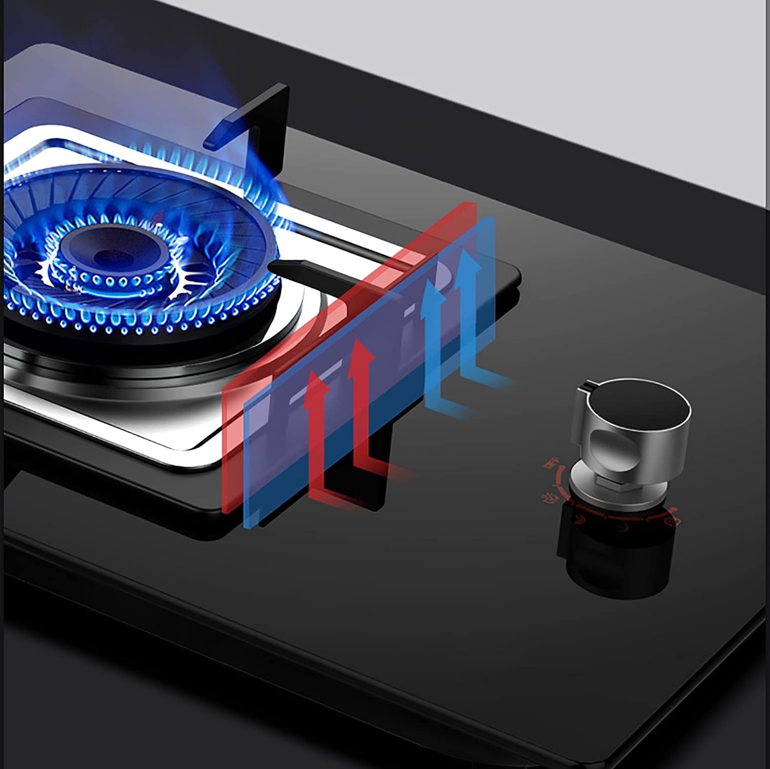 Burner Gas Cooker 2 In 1 Home Kitchen Built In Stove Table Top Cooking 5 2Kw Triple Ring(Lpg)