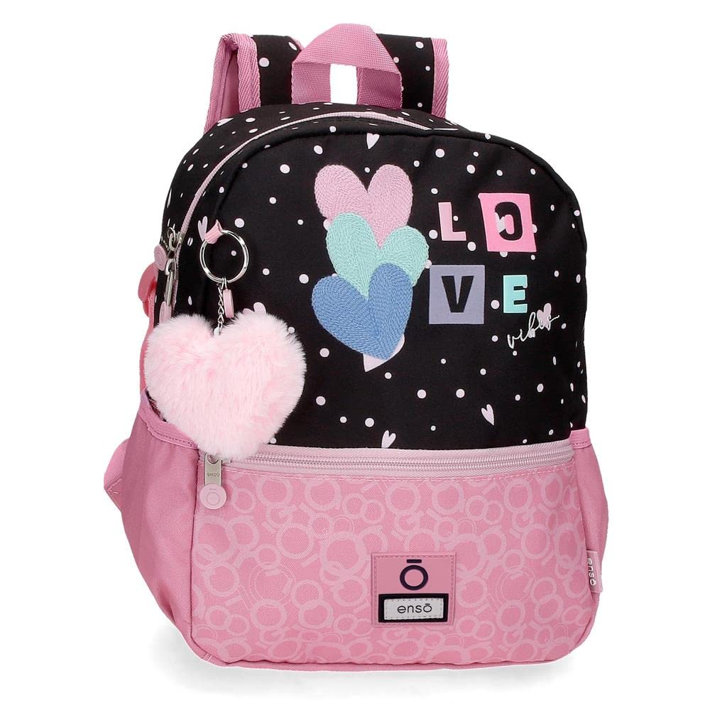Enso Love Vibes Mochila Preescolar adaptable Rosa 25x32x12 cms Poliéster 9,6L