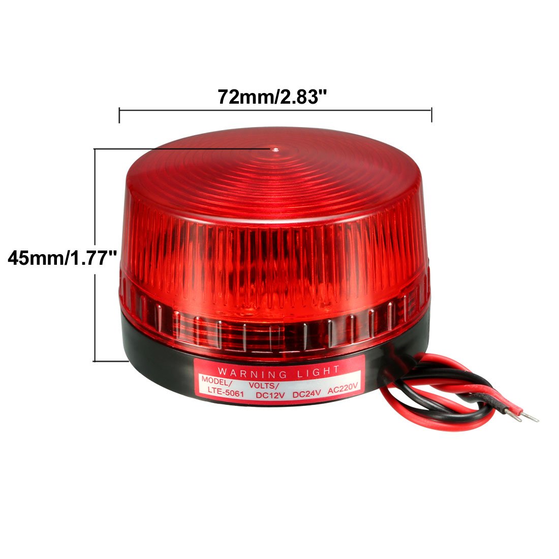 Sourcingmap LTE-5061 Ampoule LED d'avertissement rotative clignotante pour signal industriel 220 V AC Rouge