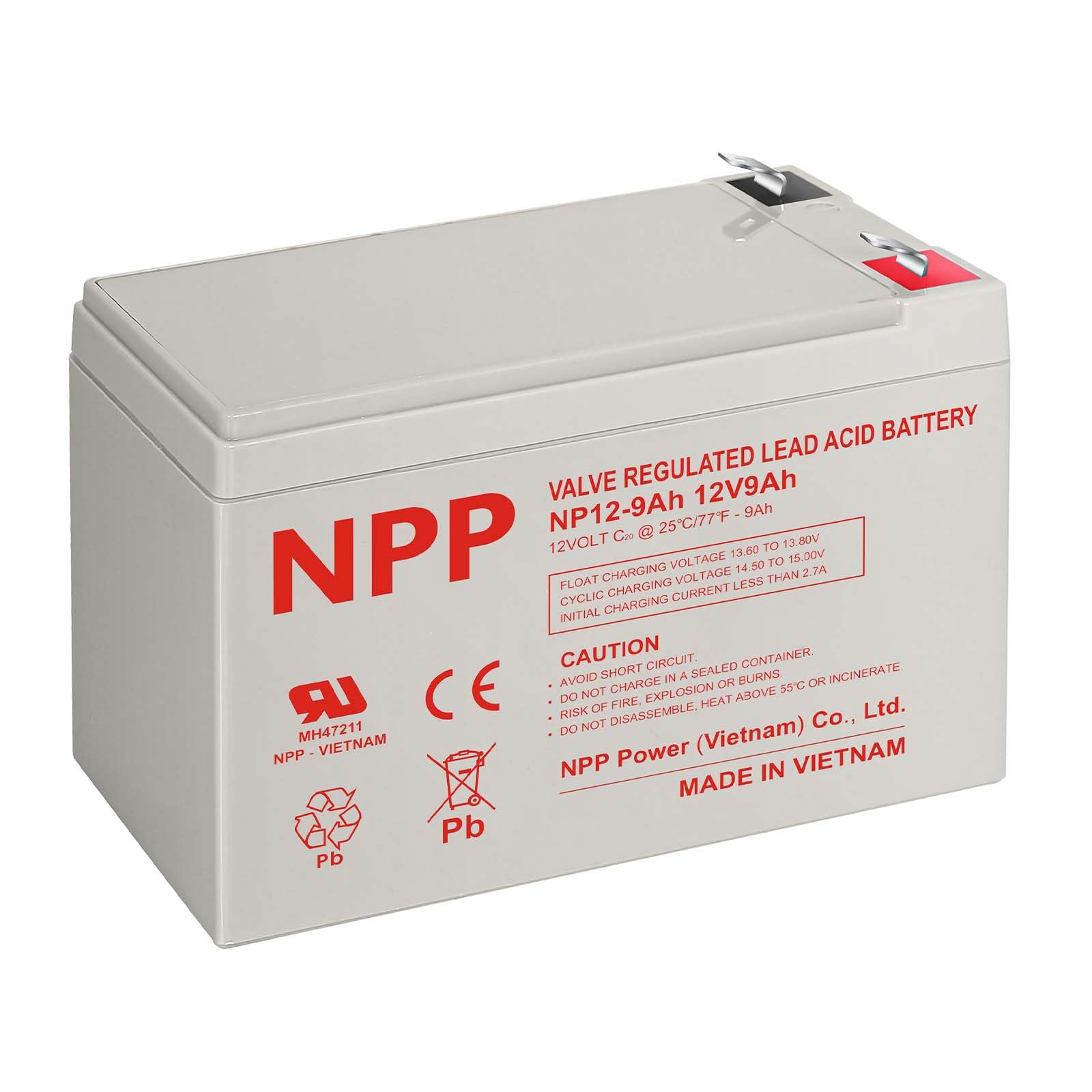 Amazon.com: NPP 12V 9Ah Rechargeable AGM SLA Battery with F2