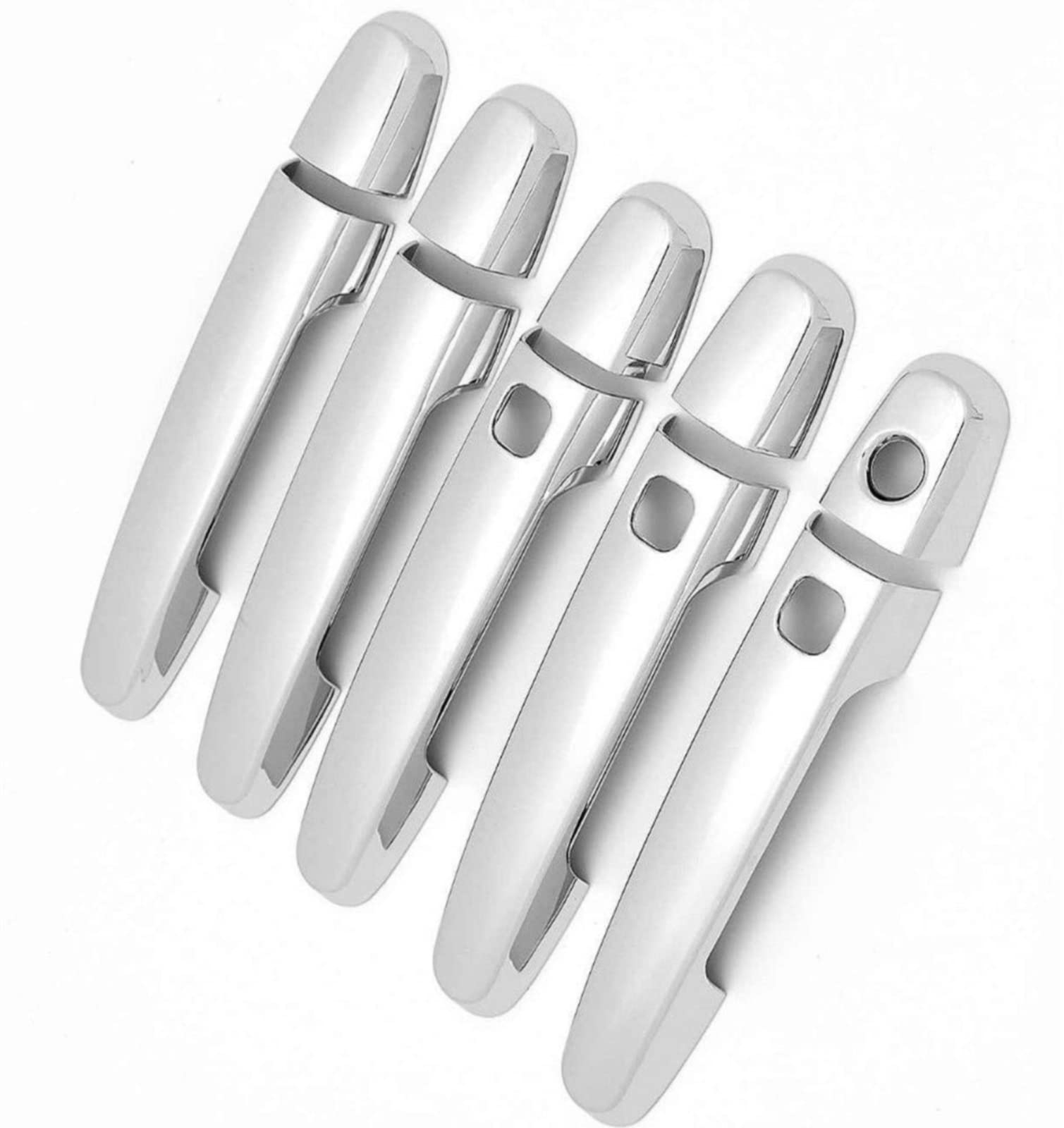 Couvre poignée de porte chrome pour Toyota RAV4 2006-2013 argent 3 boutons