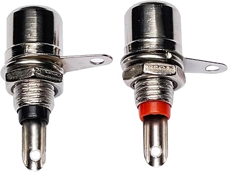 RCA Female Socket Panel Mount Solder Connector Red Black, 10 Pack