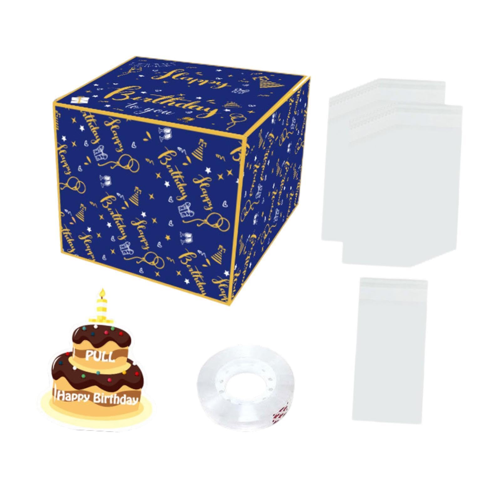 Birthday Day Money Box for Cash Gift Pull Out Box for Girlfriend Father Wife Blue|Home & Garden | Greeting Cards & Party Supply | Party Supplies |1 Pull Money Box-image-12