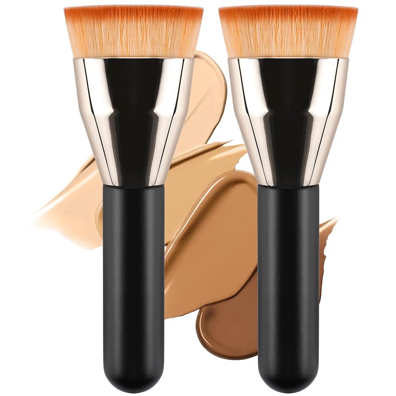 Conjunto de Pincéis Kabuki para Base com Topo Reto ACMEBEAUTY, 2 Unidades