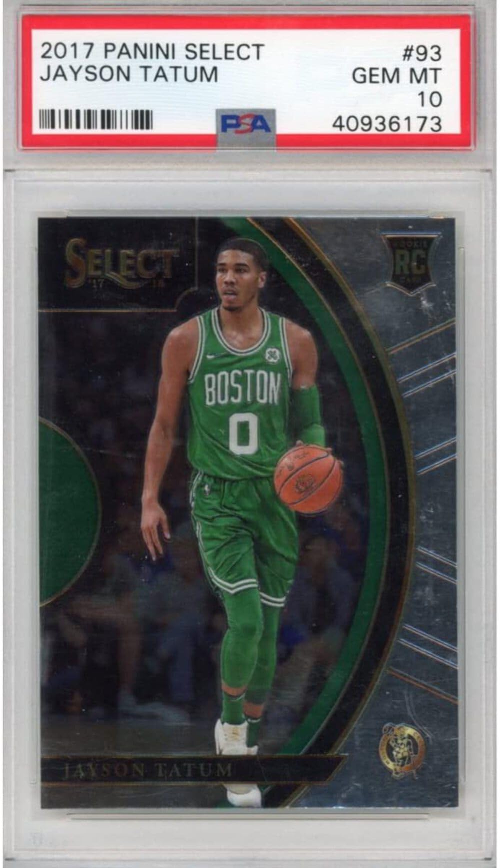 Amazon.com: Graded 2017-18 Panini Select Jayson Tatum #93 Rookie 