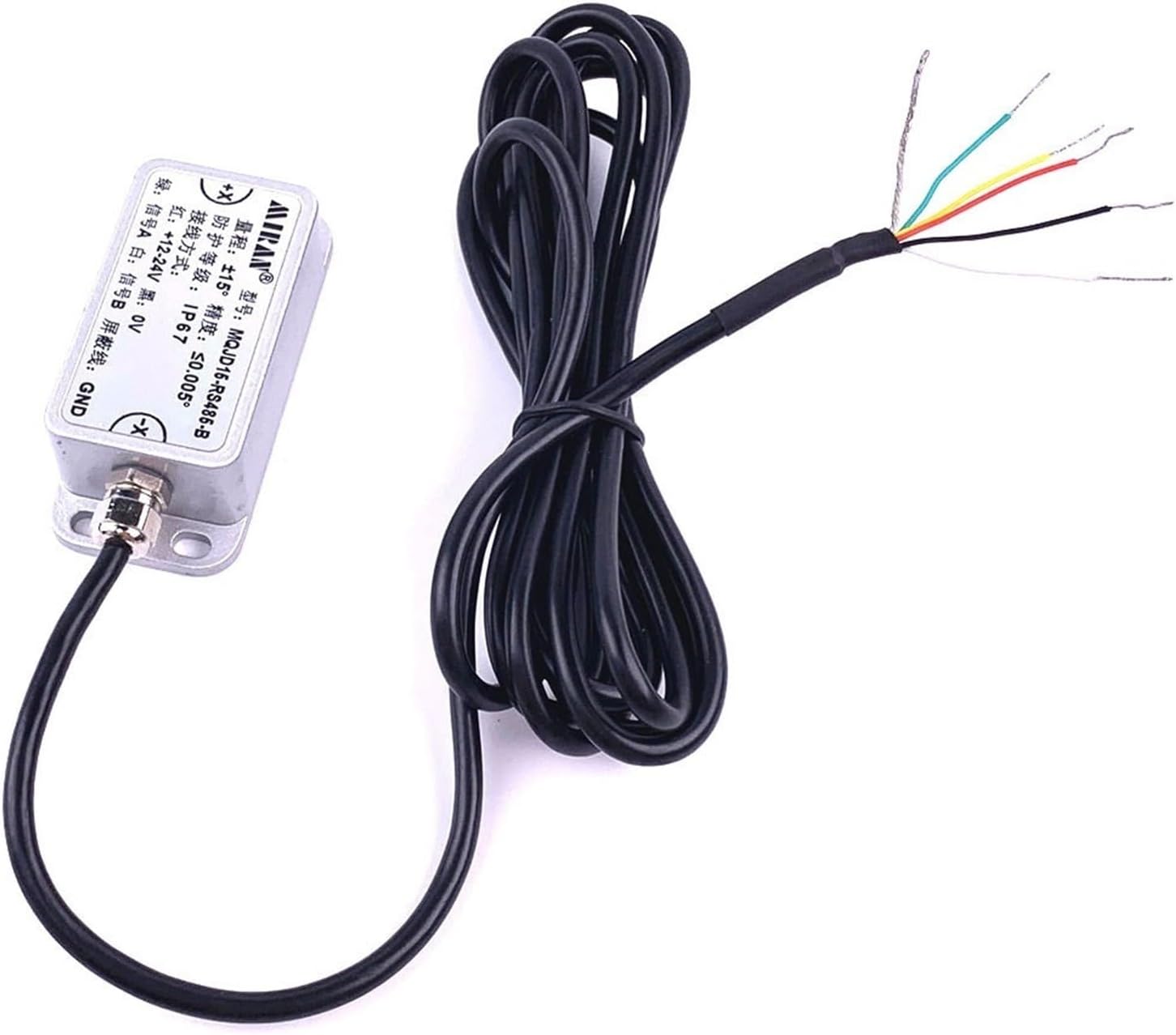 HEXEH MQJD-485-B Waterproof High Accuracy Single Axis Inclinometer Angle Sensor Tilt Sensor for Automation Industry (Color : MQJD15-485-B)