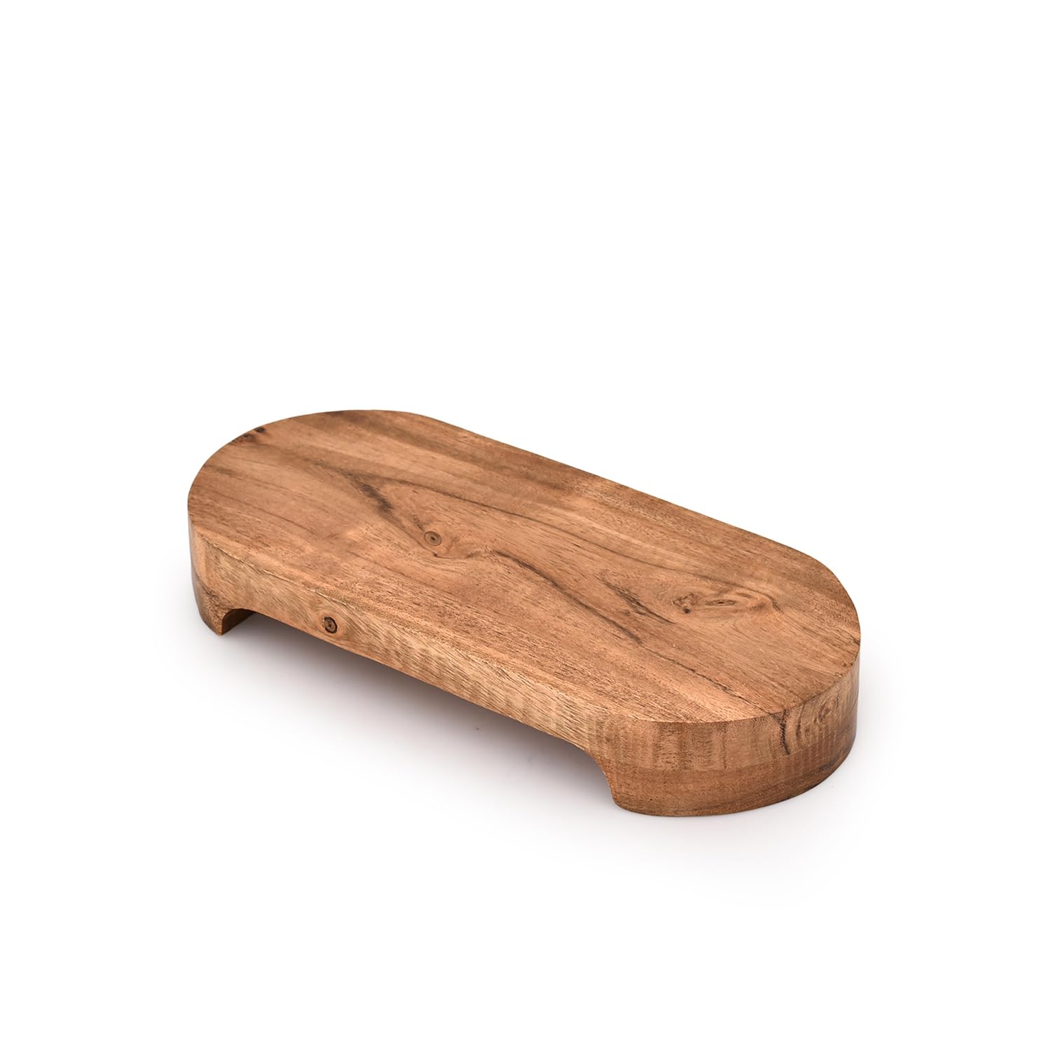 Indus Lifespace Pedestals Stand Acacia Wood Wooden Pedestal Stand for Plant Pot Indoor Home Centerpiece Décor (9" x 4" x 1.5")