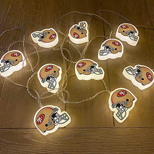 NFL LED Helmet String Lights with Adaptor Plug Included, Battery Operated Football Fairy Lights for Indoor Home Décor - Image 3