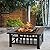 Fire Pit 32in Square Metal Firepit Patio BBQ Fireplace with Charcoal Rack Mesh Cover Poker for Camping Bonfire Picnic Outdoor Heating