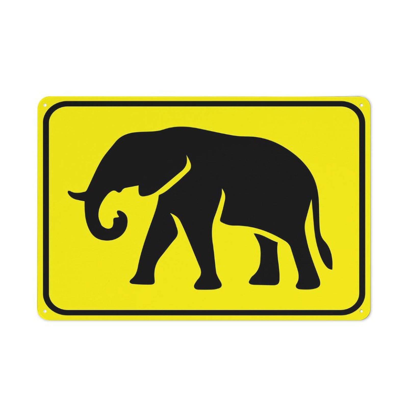 Elephant Sign Outdoor Signs Aluminum 12X8 Inch Uv Ink Printed For House And Business