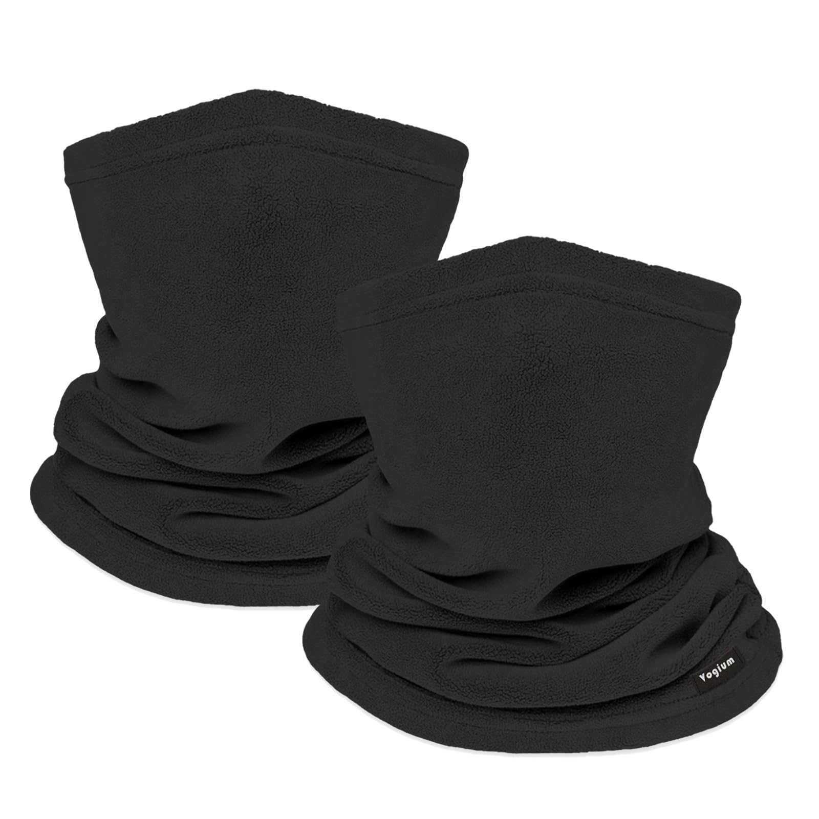 Adult Unisex Fleece Neck Warmer Gaiter - Windproof Thermal Face Mask for Winter Sports & Commuting - Warm Stretch Tube Scarf