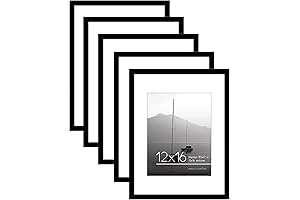 Americanflat Diamond Picture Frames: Set of 5 - 12x16 or 8.5x11 with Mat