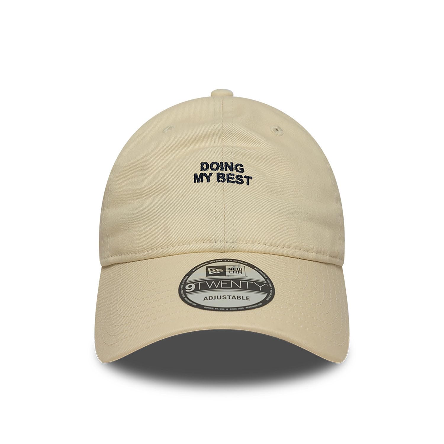 New Era Adult's 9Twenty Slogan Baseball Cap Hat Light Beige