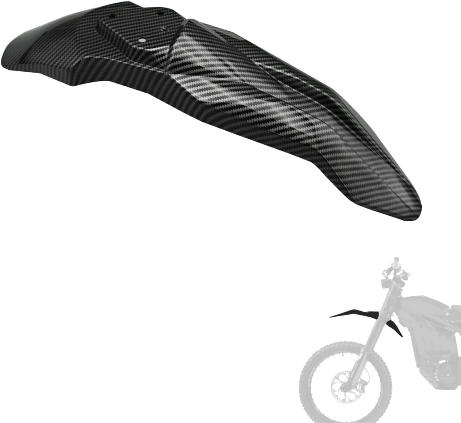 Electric Motorcycle Front Fender Carbon Fiber Pattern PP Fender Suitable for Talaria Sting MX3/MX4 Electric Dirt Bike