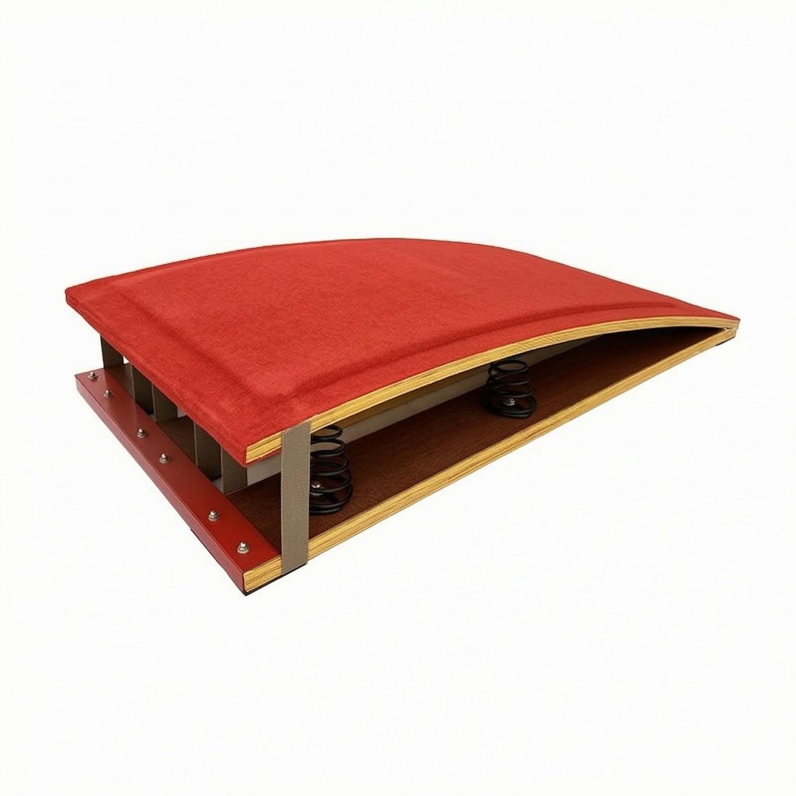 Trampolino per Bambini Tavola per Salto Pedana per Allenamento Molla Superficie Confortevole in Feltro Telaio, Tavola Da Salto A Sei Molle Rinforzate