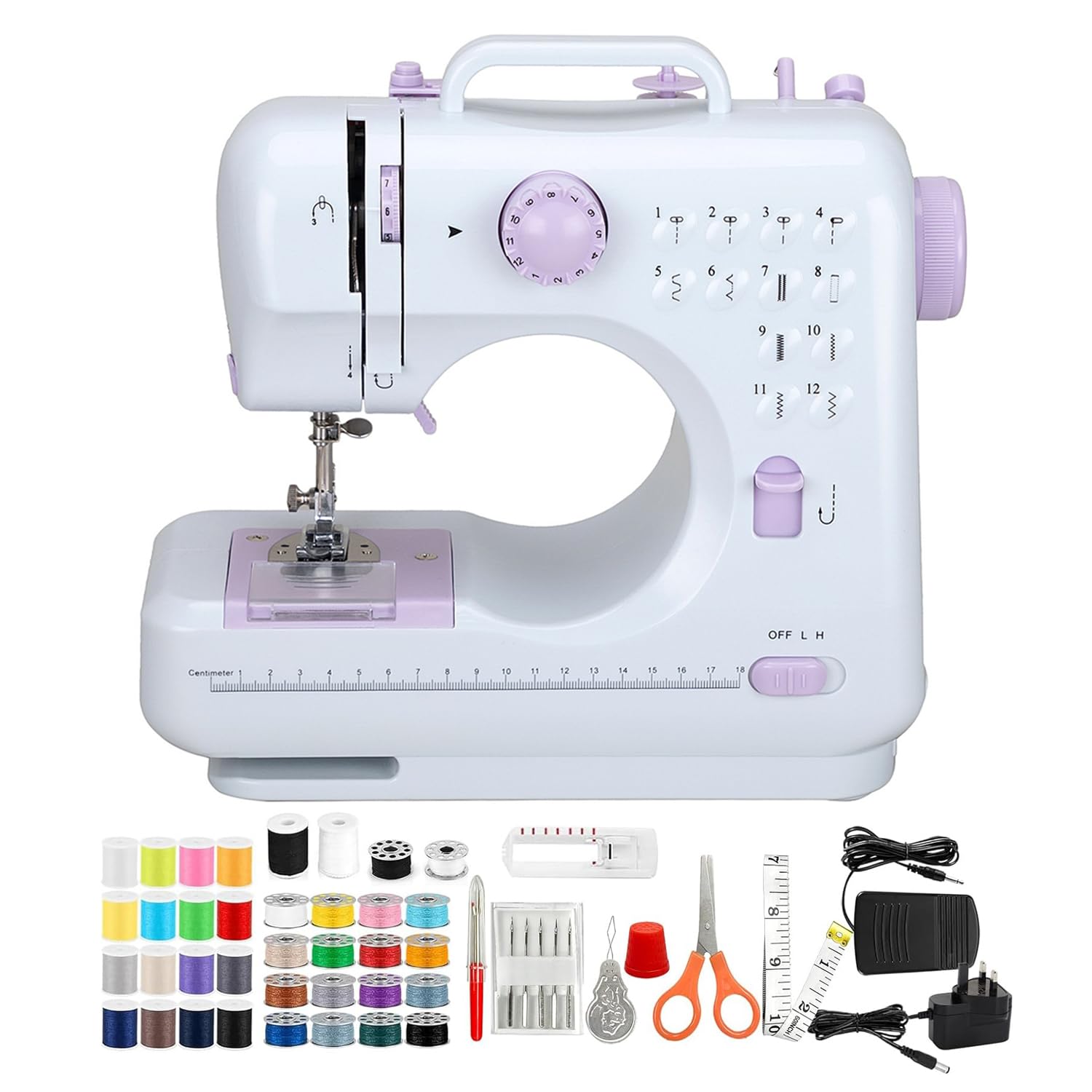Beginner Sewing Machine Portable mini Electric Sewing Machine for beginners 12 Built-in Stitches 2 Speed with Foot Pedal