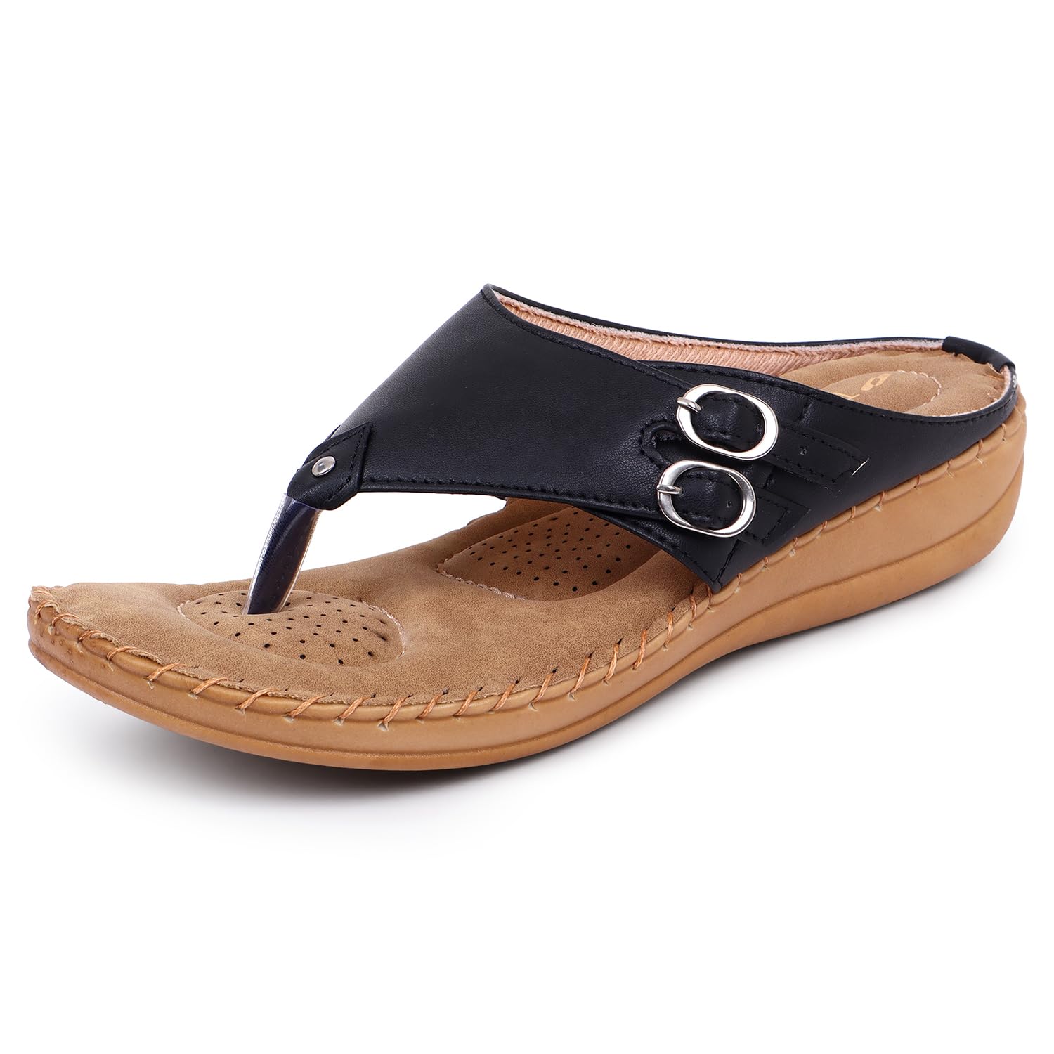 TRASE Womens Light Weight, Soft, Comfortable and Stylish Doctor Ortho Flip-Flops Slippers (Black, 5 UK) (B07CMMRHT2) Amazon Price History, Amazon Price Tracker