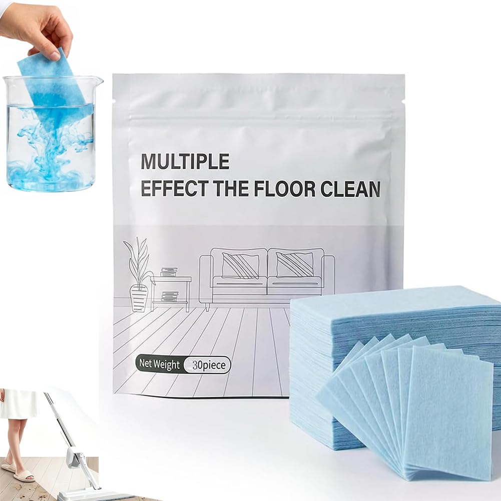 30PCS Multi-Effect Floor Clean Tablets,Floor Cleaning Tablets Multi-surface Cleaner,Tablettes Parfumées Puissantes,Solution de Nettoyage pour Serpillière,Nettoyant Pour Serpillière Et Sols