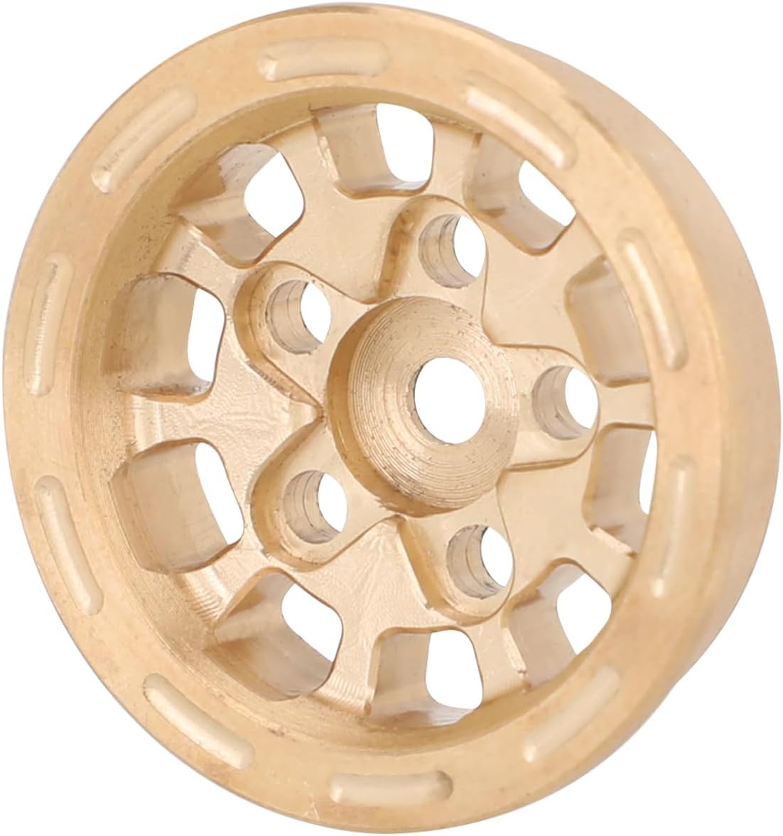 1.0 beadlock Wheels Brass Heavy Weight - 1.0 RC Wheel Rims with Brass Rings Deep Dish Wheel Rims for 1/18 TRX4M 1/24 SCX24 AX24 FCX24 1/24 Crawler RC Crawler Upgrade Parts