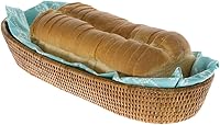 Vista 5 de KOUBOO La Jolla - Cesta de pan Cesta de ratán tejida para almacenamiento de pan, frutas y cocina, decoración bohemia, cestas de alimentos, bandeja