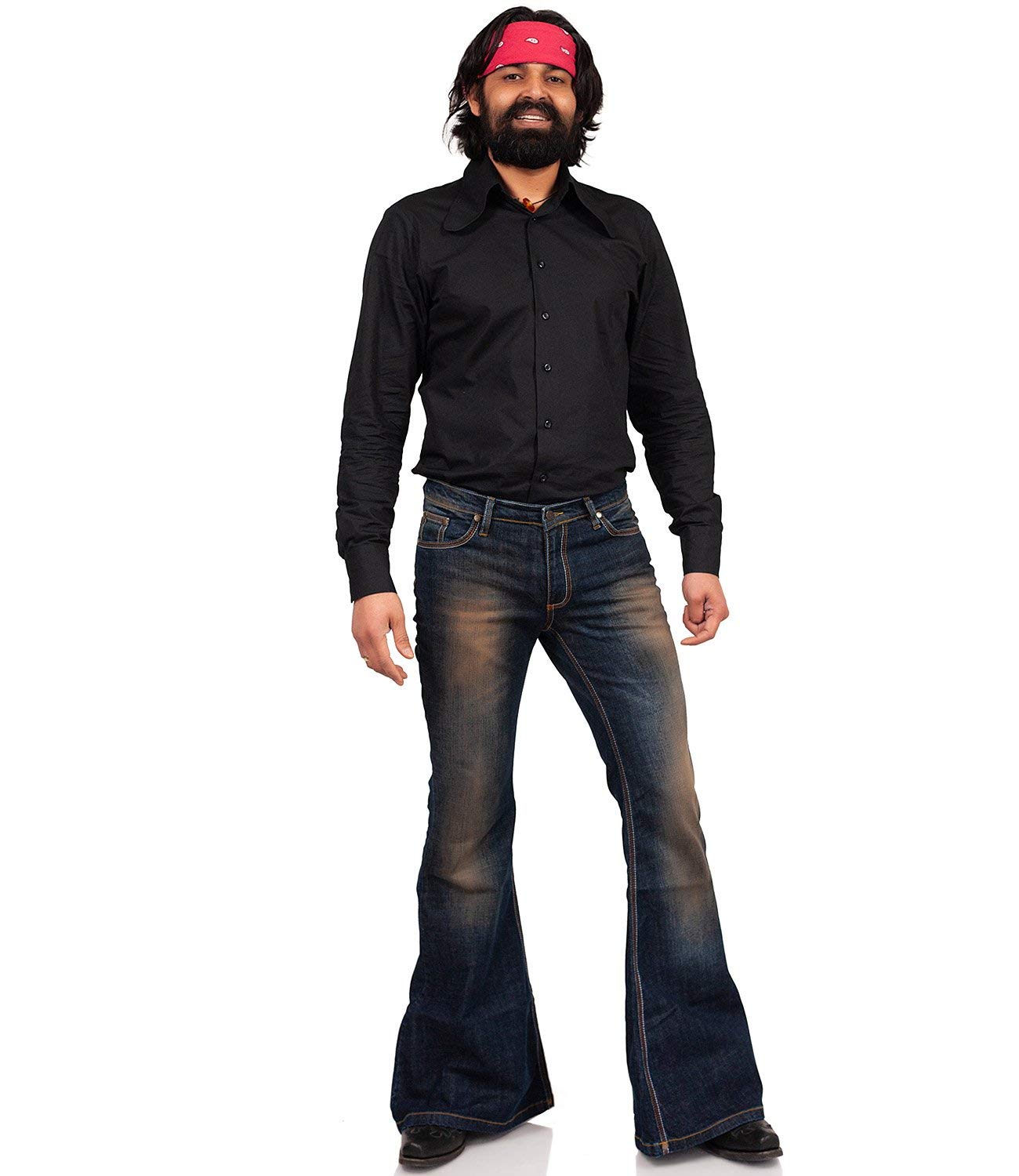 Comycom 70er Jahre Look Jeansschlaghose Star Gringo