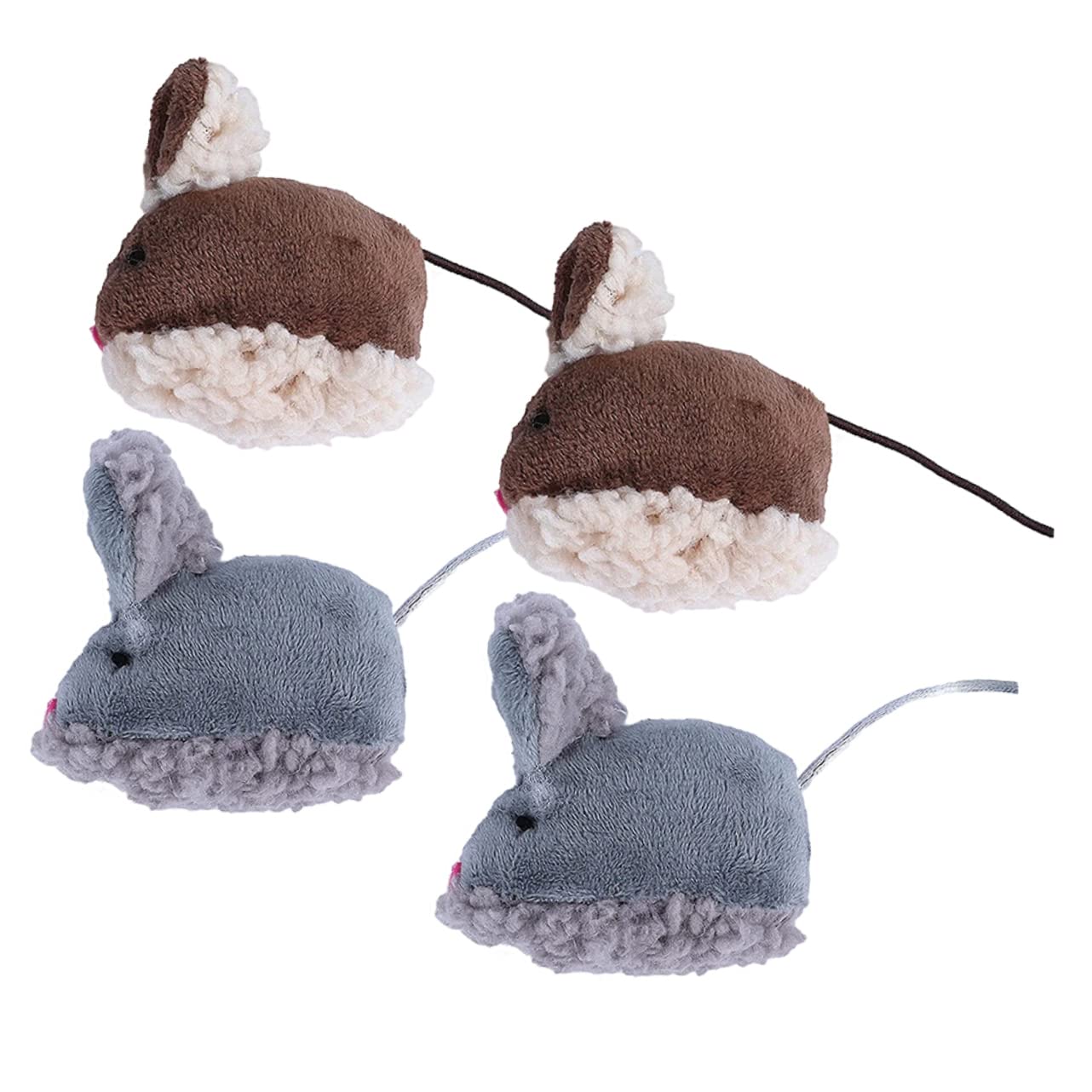 Happyyami 20stücke Teiliges Katzenspielzeug Interaktive Mause Für Katzen Fördert Das Spielen Zahnpflege Für Aktive Kätzchen Beschäftigung Drinnen Süßes Design